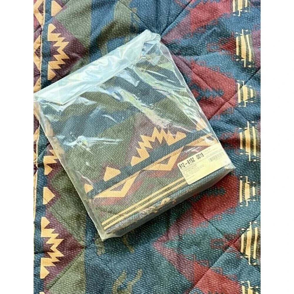 JCPenney Set of 2 NEW Pillow Shams Standard Aztec Horses Tribal Poly Cotton VTG